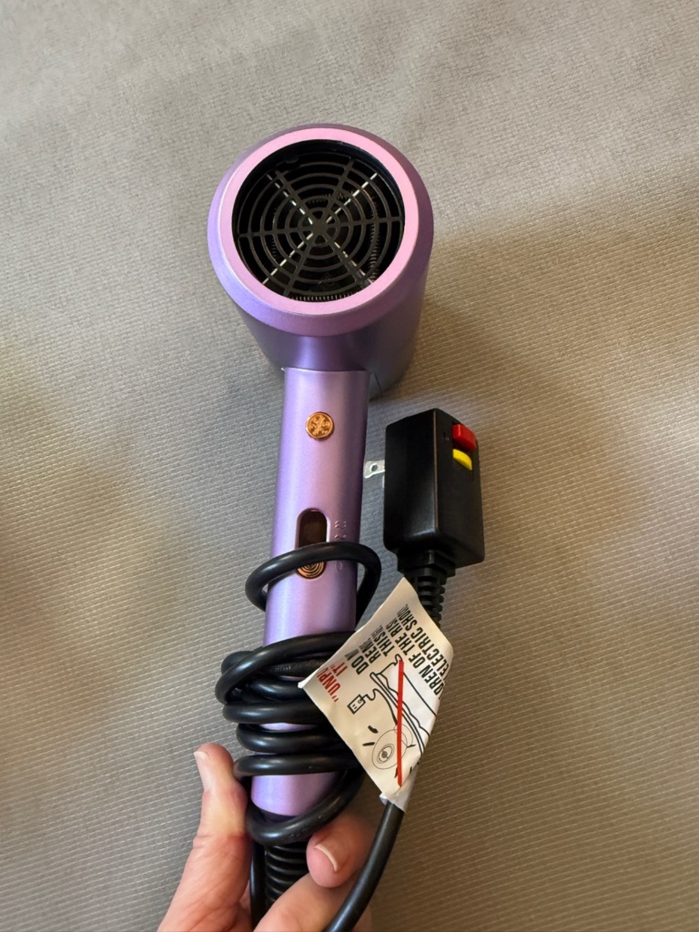 Purple Mini Hair Dryer - Metallic Lavender